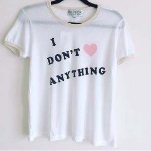 New Wildfox No Love Tee